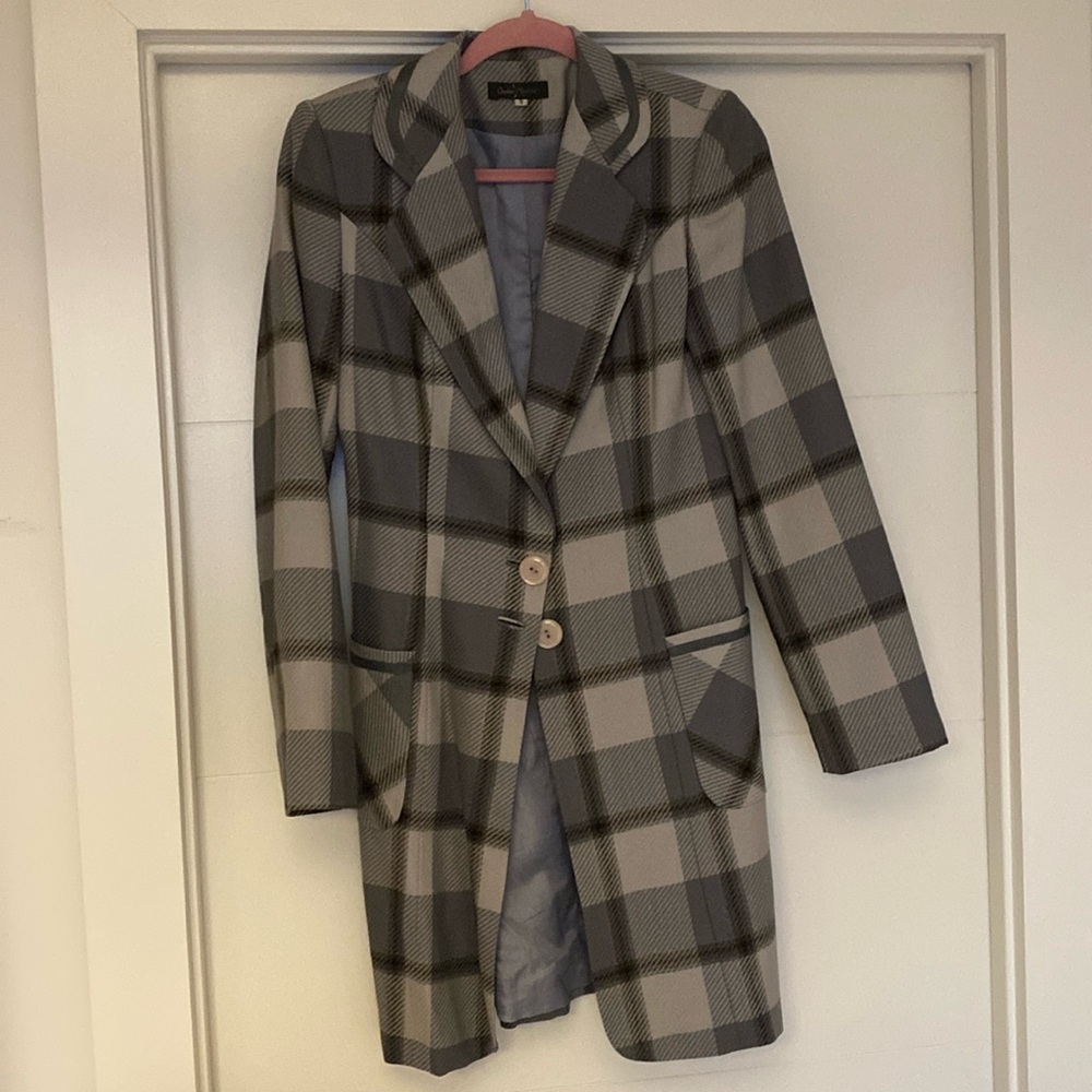 Grey checkered coat